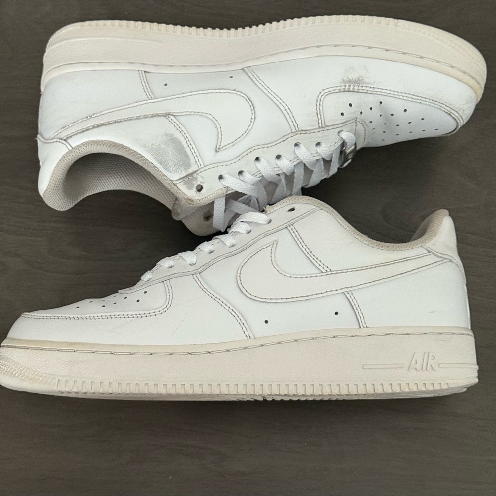 Nike Air Force 1 '07 Shoes Mens White Leather Low Top CW2288-111 Sneakers Sz 9 - Picture 12 of 13